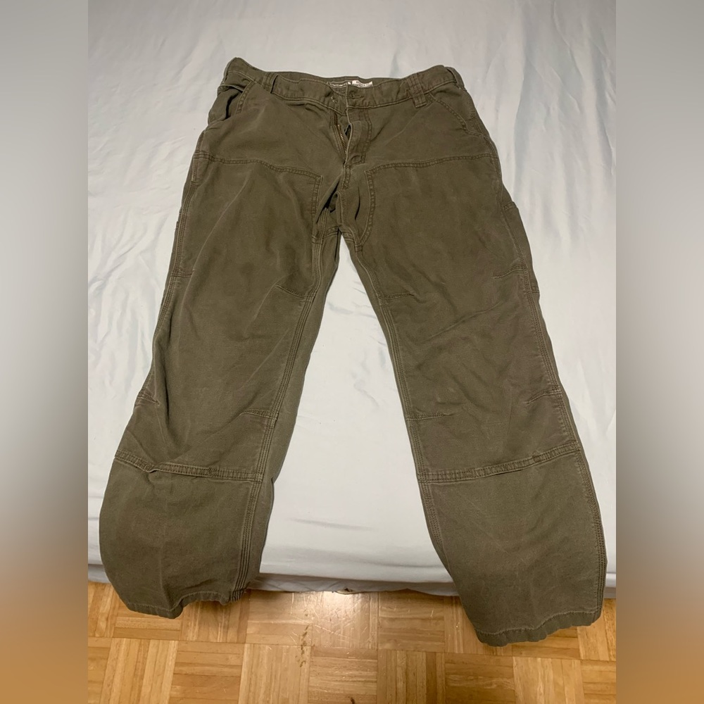Carhartt Canvas Double Knee 35x30 Moss Pants